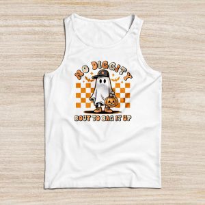 Halloween Shirt Designs No Diggity Bout To Bag It Up Cute Ghost Tank Top