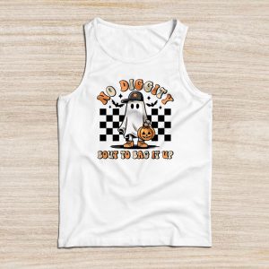 Halloween Shirt Designs No Diggity Bout To Bag It Up Cute Ghost Tank Top