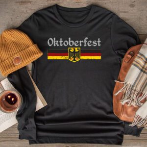 Oktoberfest Shirt Vintage German Flag Coat of Arms Banner Crest Longsleeve Tee