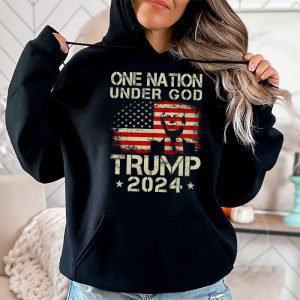 One Nation Under God Trump 2024 God American Flag Hoodie 2 2