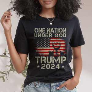 One Nation Under God Trump 2024 God American Flag T Shirt 2 2