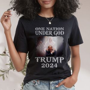 One Nation Under God Trump 2024 God American Flag T Shirt 2 3