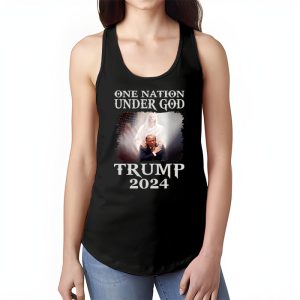 One Nation Under God Trump 2024 God American Flag Tank Top 1 3