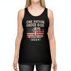 One Nation Under God Trump 2024 God American Flag Tank Top 2 1