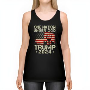 One Nation Under God Trump 2024 God American Flag Tank Top 2 2