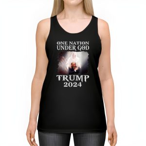 One Nation Under God Trump 2024 God American Flag Tank Top 2 3