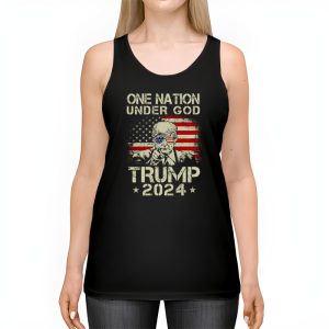 One Nation Under God Trump 2024 God American Flag Tank Top 2 4