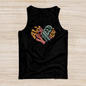 Hippie Shirt Peace Sign Love 60s 70s 80s Costume All You Need Is Love Tank Top