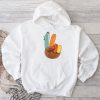 Peace Sign Turkey Hand Cool Thanksgiving Hippie Men Women Hoodie