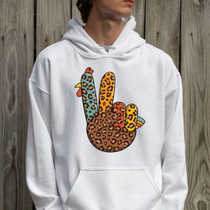 Peace Sign Turkey Hand Cool Thanksgiving Hippie Men Women Hoodie 2 3