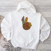 Peace Sign Turkey Hand Cool Thanksgiving Hippie Men Women Hoodie