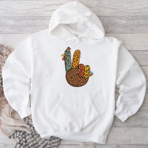 Thanksgiving Shirt Ideas Peace Sign Turkey Hand Cool Thanksgiving Hippie Perfect Hoodie