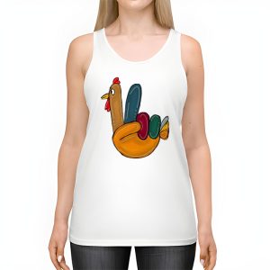 Peace Sign Turkey Hand Cool Thanksgiving Hippie Men Women Tank Top 2 1