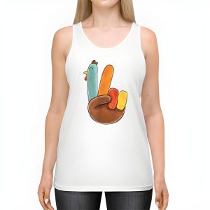 Peace Sign Turkey Hand Cool Thanksgiving Hippie Men Women Tank Top 2