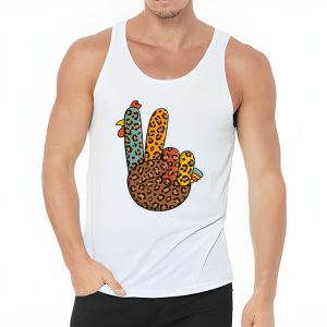 Peace Sign Turkey Hand Cool Thanksgiving Hippie Men Women Tank Top 3 3