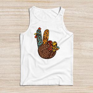 Thanksgiving Shirt Ideas Peace Sign Turkey Hand Cool Thanksgiving Hippie Perfect Tank Top