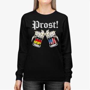 Prost US And German Flag Bavarian Oktoberfest Men Women Longsleeve Tee 2 1