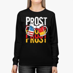 Prost US And German Flag Bavarian Oktoberfest Men Women Longsleeve Tee 2 3