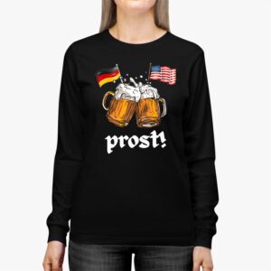 Prost US And German Flag Bavarian Oktoberfest Men Women Longsleeve Tee 2