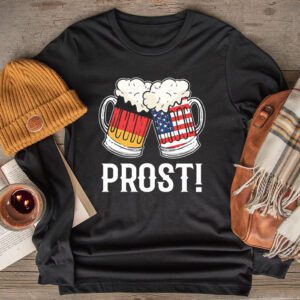 Prost Shirt Prost US And German Flag Bavarian Oktoberfest Men Women Longsleeve Tee