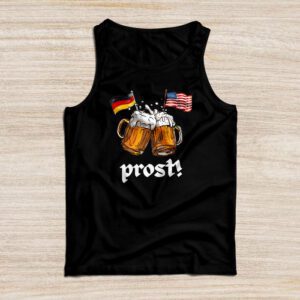 Prost US And German Flag Bavarian Oktoberfest Men Women Tank Top
