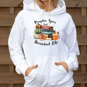 Pumpkin Spice And Homeschool Life Halloween Women Hoodie 3