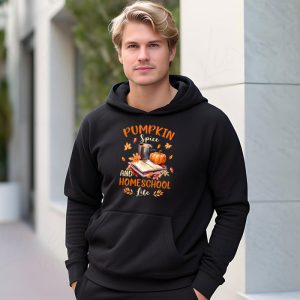 Pumpkin Spice And Homeschool Life Halloween Women Hoodie 3 4