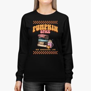 Pumpkin Spice And Homeschool Life Halloween Women Longsleeve Tee 2 1