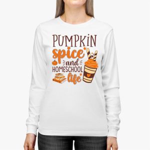 Pumpkin Spice And Homeschool Life Halloween Women Longsleeve Tee 2 2