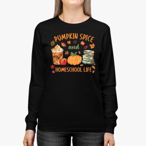 Pumpkin Spice And Homeschool Life Halloween Women Longsleeve Tee 2 3