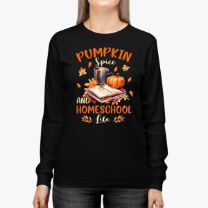 Pumpkin Spice And Homeschool Life Halloween Women Longsleeve Tee 2 4