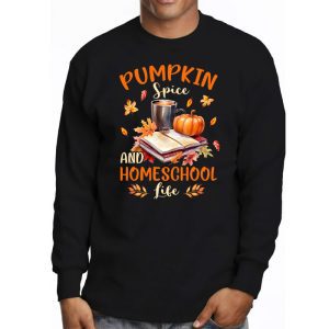 Pumpkin Spice And Homeschool Life Halloween Women Longsleeve Tee 3 4