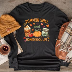 Pumpkin Spice And Homeschool Life Halloween Women Longsleeve Tee