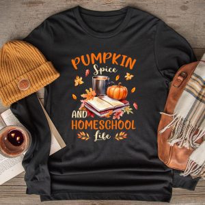 Pumpkin Spice And Homeschool Life Halloween Women Longsleeve Tee