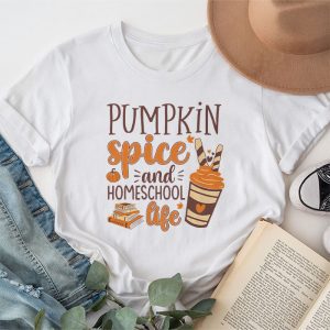 Pumpkin Spice And Homeschool Life Halloween Women T Shirt 1 2