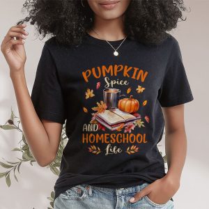 Pumpkin Spice And Homeschool Life Halloween Women T Shirt 2 4