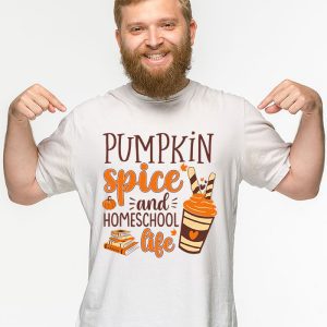 Pumpkin Spice And Homeschool Life Halloween Women T Shirt 3 2