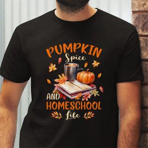 Pumpkin Spice And Homeschool Life Halloween Women T Shirt 3 4