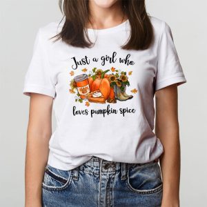 Pumpkin Spice Enthusiast Just a Girl Who Loves Pumpkin Spice T Shirt 3 3