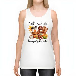 Pumpkin Spice Enthusiast Just a Girl Who Loves Pumpkin Spice Tank Top 2