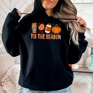 Pumpkin Spice Football Tis The Season Fall Thanksgiving Long Hoodie 2 3