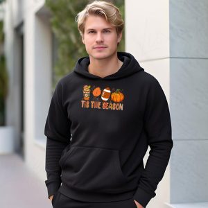 Pumpkin Spice Football Tis The Season Fall Thanksgiving Long Hoodie 3 3