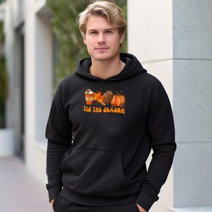 Pumpkin Spice Football Tis The Season Fall Thanksgiving Long Hoodie 3 4