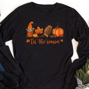 Pumpkin Spice Football Tis The Season Fall Thanksgiving Long Longsleeve Tee 1 2