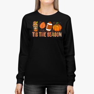 Pumpkin Spice Football Tis The Season Fall Thanksgiving Long Longsleeve Tee 2 3