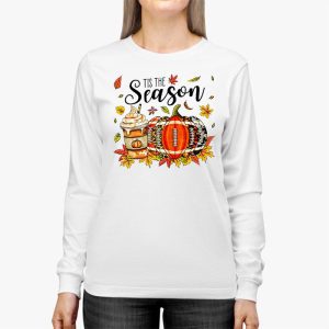 Pumpkin Spice Football Tis The Season Fall Thanksgiving Long Longsleeve Tee 2