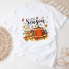 Pumpkin Spice Football Tis The Season Fall Thanksgiving Long T-Shirt