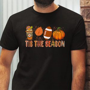 Pumpkin Spice Football Tis The Season Fall Thanksgiving Long T Shirt 3 3