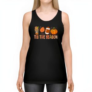 Pumpkin Spice Football Tis The Season Fall Thanksgiving Long Tank Top 2 3