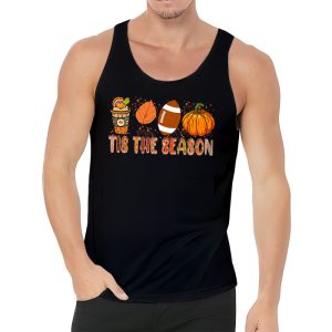 Pumpkin Spice Football Tis The Season Fall Thanksgiving Long Tank Top 3 3